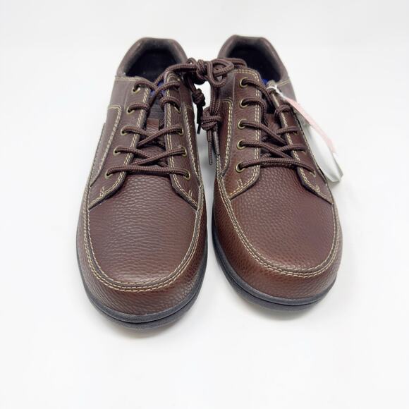 NWT Dr. Scholl\'s Men\'s Wide Width Gel Cushion Lace Up Brown Loafer Shoe 8.5 main image 5